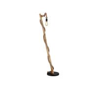 GLOBO Lampadaire 1 ampoule avec tige en bois et corde de chanvre, hauteur 150 cm