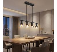 Lampe suspendue plafonnier plafonnier salle à manger lumière noir