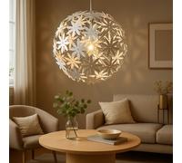 Globo Lampe Hängelampe LED Design Fleur/Blüten Blanc 60 cm