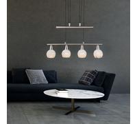 Globo Lampe Hängelampe LED Plafond Hauteur Réglable NiCKEL Mat 4-6 Lumières