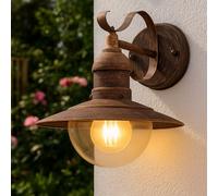 Globo Lampe Murale Extérieure Spot 1 Lumière Acier Inox Doré Patiné, E27