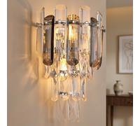 Globo Lampe Murale LED Wandleuchte Salon Cristal Chrom Métal H 34 cm