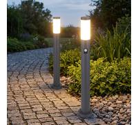 Globo Lampe Piquet Extérieure Anthracite Détecteur de Mouvement H 80 cm 2er Set