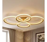 Globo Lampe Plafond LED Avec Anneaux Réglables Sable L 85,5 cm