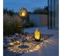 Globo Lampe Solaire Extérieure Deko Rost, Verre LED, IP44, Set 2