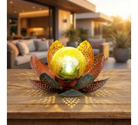 LED jardin lampe solaire lampe de table fleur de lotus décoration éclairage balcon cour lampe vert or