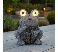 Lampe sur pied solaire à LED, figure de grenouille, éclairage de terrasse gris, décoration de jardin