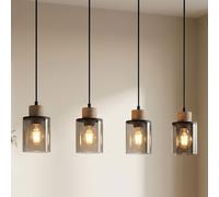 Globo Lampe Suspendue Deckenlampe Salle à Manger 4 Luminaires Verre Fumé 120 cm [EEK: Nicht bewertet]