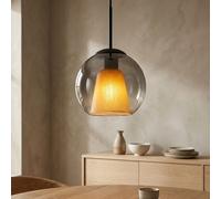 Globo Lampe Suspendue LED En Verre Fumée Noir 120 cm 1 Lumière