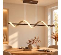 Globo Lampe Suspendue LED Hauteur Réglable 120 cm Marron 1 Lumière