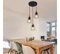 Globo Lighting Lampe suspendue Mina 15326-3H1 3x40 W E27 Noir