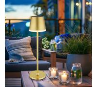 Globo Lampe Table Extérieur Or LED Lampe Solaire 41 cm IP44 2 Niveaux