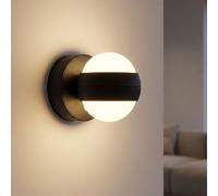 Applique murale LED rechargeable avec variateur tactile Up Down, spot mural USB, noir, D 10 cm