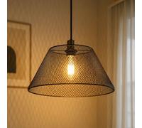 Globo LED Suspension Plafonnier Gitter Noir Métal 120 cm 1 Lumière