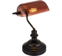 Globo Lighting Antique lampe de table 1x60 W noir-transparent-cuivre 2491C