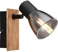 Globo Lighting Claude applique murale 1x40 W noir-fumé-bois 54307-1W