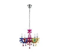 Globo Lighting Cuimbra II Lustre multicolore Ø 44 cm, 5 ampoules LED à filament