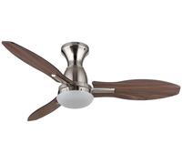 Globo Lighting Gale ventilateur de plafond avec lampe 1x22 W blanc-bois-nickel 03671N