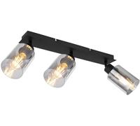 Globo Lighting Hadera plafonnier 3x15 W noir-fumé 15465-3