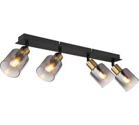 Globo Lighting Hollys plafonnier 4x40 W noir-doré 54310-4