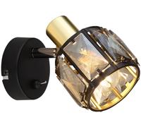 Globo Lighting Indiana applique murale 1x40 W noir-fumé-doré 54357-1B