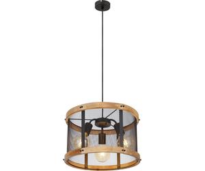 Globo Lighting Jeanie lampe suspendue 3x40 W noir-bois 15661H1