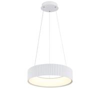 Suspension, plafonnier, blanc mat, design en anneau, intensité variable, H 120 cm