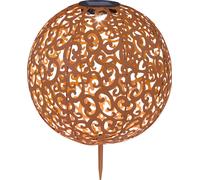 Globo Lighting Lampe solaire en métal couleur rouille, LED