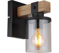 Globo Lighting Lenna applique murale 1x60 W noir-fumé-bois 15555W