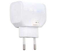 GLOBO LIGHTING Nachtlicht Kunststoff weiß, direct plug in, Nachtlicht nur LED, Schalter, LxBxH:47x25x70, inkl. 4xLE