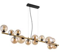 Globo Lighting Riha lampe suspendue x3.5 W noir-laiton-ambre 56135-13H