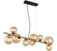Globo Lighting Riha lampe suspendue x3.5 W noir-laiton-ambre 56135-9H