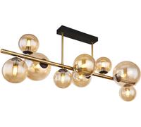 Globo Lighting Riha plafonnier x3.5 W noir-doré-ambré 56135-9D