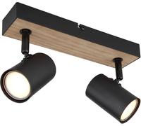 Globo Lighting Robby plafonnier 2x35 W noir-bois 57911-2BW