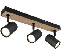 Globo Lighting Robby plafonnier 3x35 W noir-bois 57911-3BW