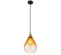 Globo Lighting Salvy lampe suspendue 1x60 W noir-ambre 15786H