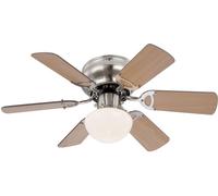 Globo Lighting Ugo ventilateur de plafond avec lampe 1x60 W blanc-bois-nickel 0307