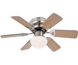 Globo Lighting Ugo ventilateur de plafond avec lampe 1x60 W blanc-bois-nickel 0307