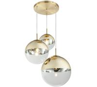 Globo Lighting Varus lampe suspendue 3x40 W transparent-doré 15855-3