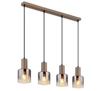 Globo Lighting Walton lampe suspendue 4x40 W fumé-marron 54318-4H