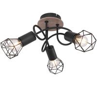 Globo Lighting Xara I plafonnier 3x40 W noir-bois 54802S-3DH