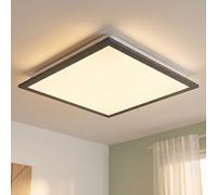 Panneau de plafond LED, plafonnier de salon, carré, blanc, aluminium, acrylique, H 6 cm