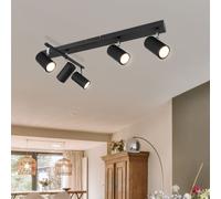 Globo Plafonnier Barre de Spots Ajustable 70 cm Noir, 4-6 Lumières [EEK: Nicht bewertet]