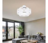 Globo Plafonnier Gitterleuchte 1 Lumière Rond Chromring 35 cm