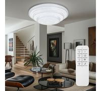 Globo Plafonnier LED Smart Avec Télécommande Variateur Effet Étoiles 49,5 cm