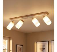 Globo Plafonnier Plafond Deckenleuchte Bois Marron Métal Pivotant 81 cm