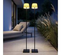 Lampadaire LED Lampe d'extérieur noir avec variateur H 120 cm 2er Set