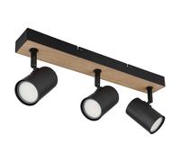 Globo Lighting Robby plafonnier 3x35 W noir-bois 57911-3BW