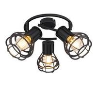 Globo - Spot plafonnier rond design industriel Clastra - Noir - Clastra Noir G
