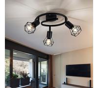Globo Spot Rondell Deckenlampe Verstellbar Métal Noir, Ø23 cm